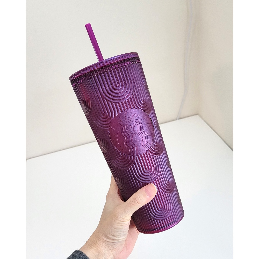 Starbucks 2024 Spring Purple Pearl Shell Mermaid Siren Tumbler Venti 24 oz Cup